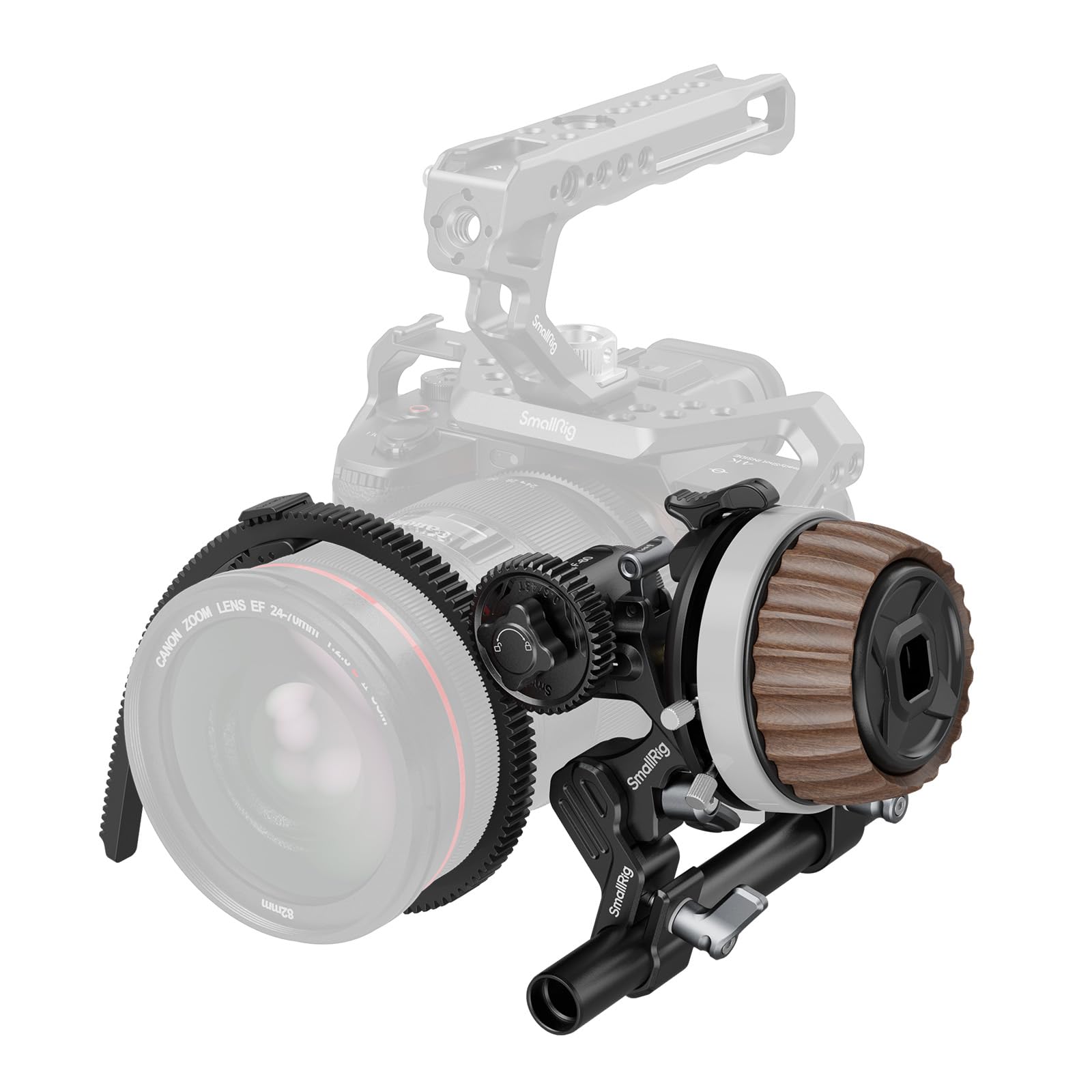 SmallRig F60 Modular Follow Focus with A/B Stops, Allows Wide-Range (0.6kgf-1.8kgf) Stepless Damping Adjustment, with 15mm Rod Clamp and Snap-on Gear Ring Belt for DLSRs and Mirrorless Camera -5163