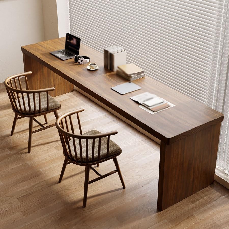 Schreibtisch Massivholz Home Study Schreibtisch Doppelter Langer Tisch Einfacher Büroschreibtisch Computerspieltisch Schlafzimmer Werkbank Büro Desk(160 * 60 * 75cm)