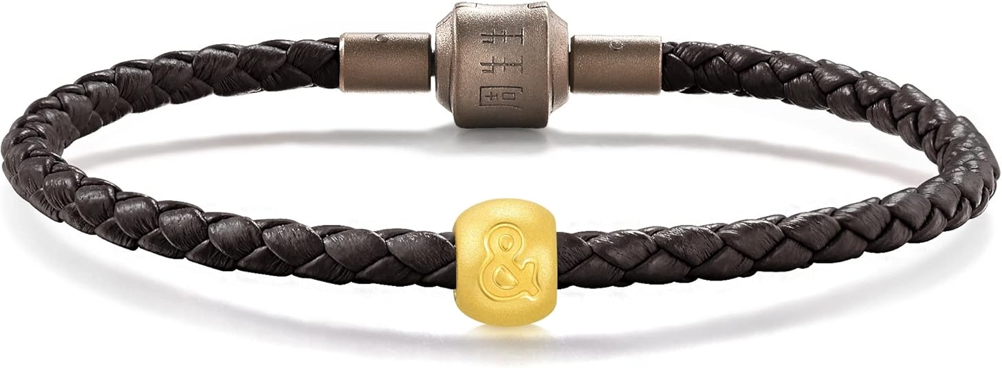 CHOW SANG SANG 999 24K 金"字母"999 金迷你吊坠字母和符号迷你吊坠手链 女式