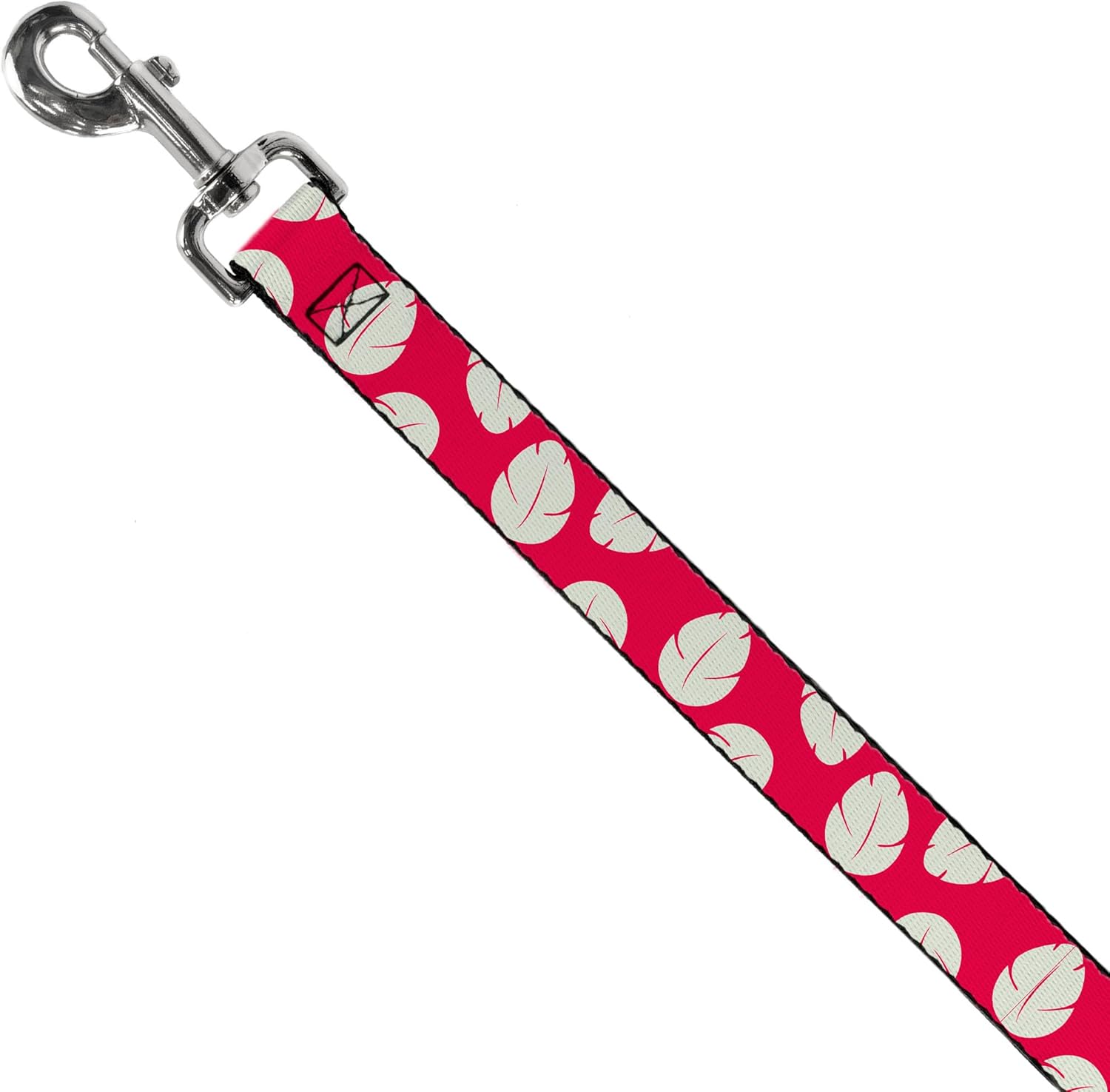 Disney Pet Leash, Dog Leash, Lilo Stitch Bounding Lilo Dress Leaves Red Ivory, 6 Feet Long 1.0 Inch Wide