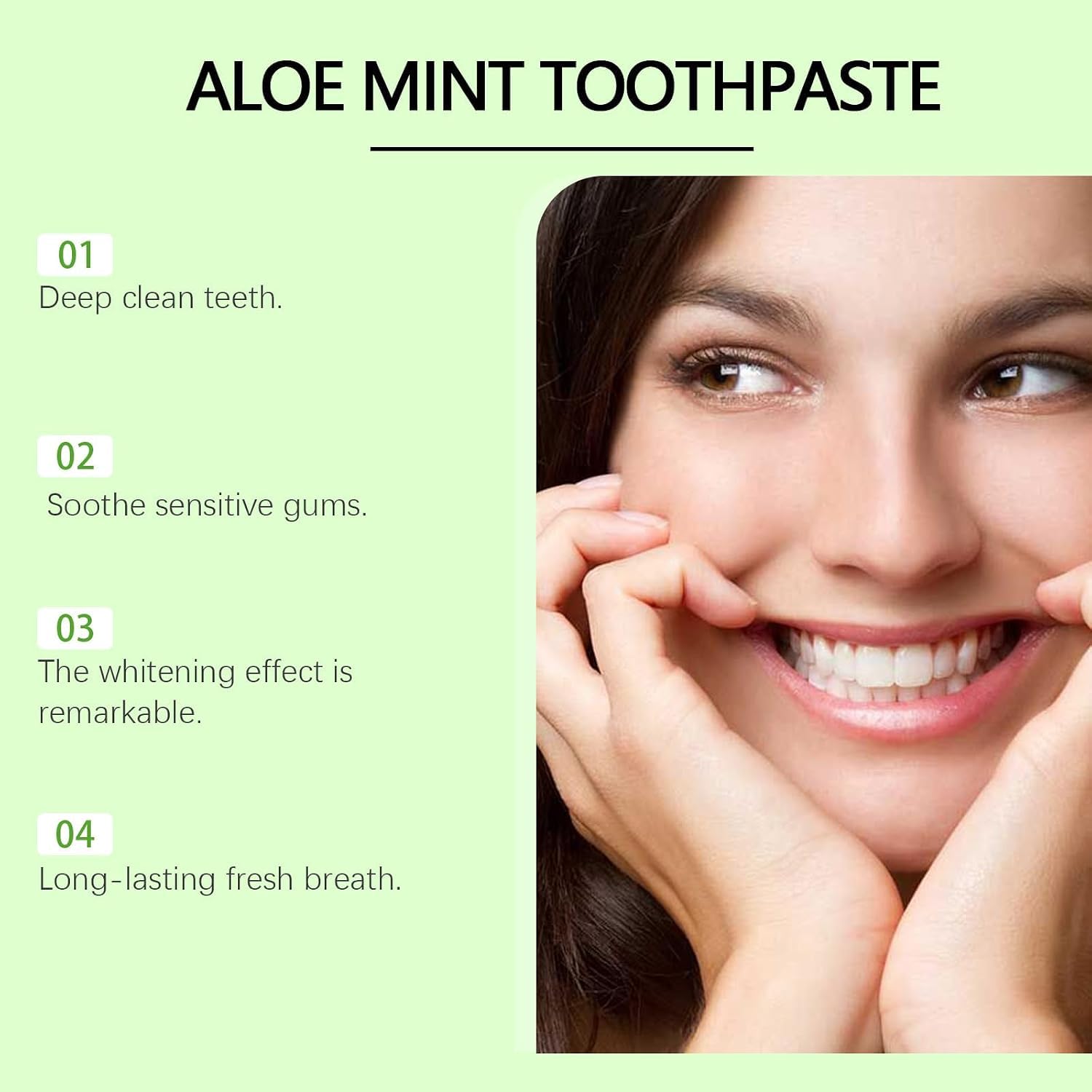 Dentifricio all'Aloe Vera e Menta, cura delicata del cavo orale (3pcs) | Estratto lenitivo di aloe, gusto rinfrescante alla menta, pulizia delicata, favorisce il benessere delle gengive