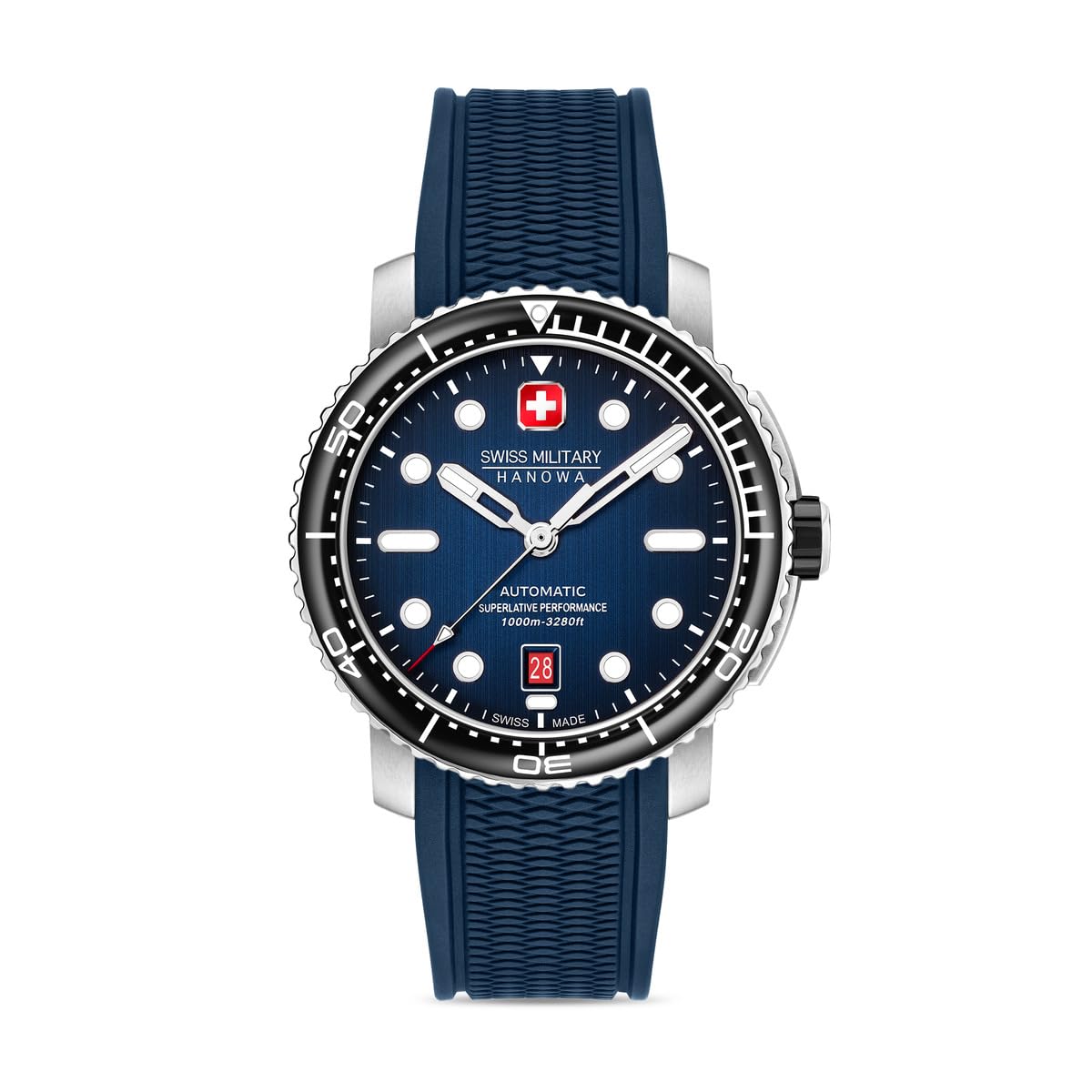 Swiss Military Hanowa Maitre PLONGEUR Automatik Herrenuhr mit Saphirglas und 2 Bändern