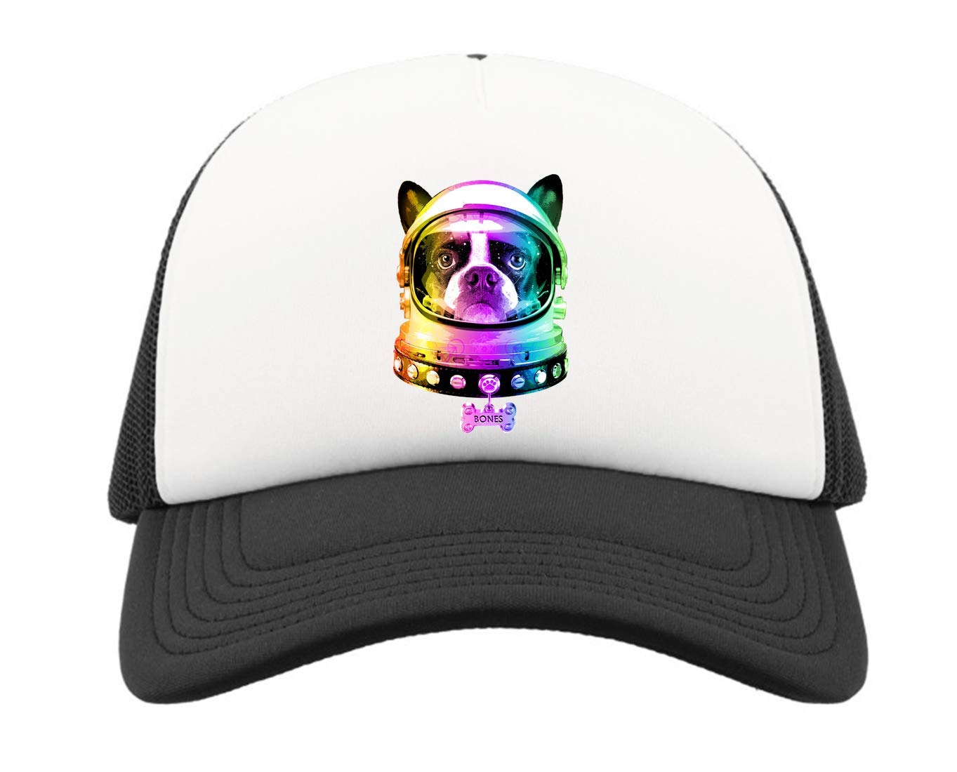 Gorra de camionero transpirable con estampado cósmico y ajuste snapback regulable 4