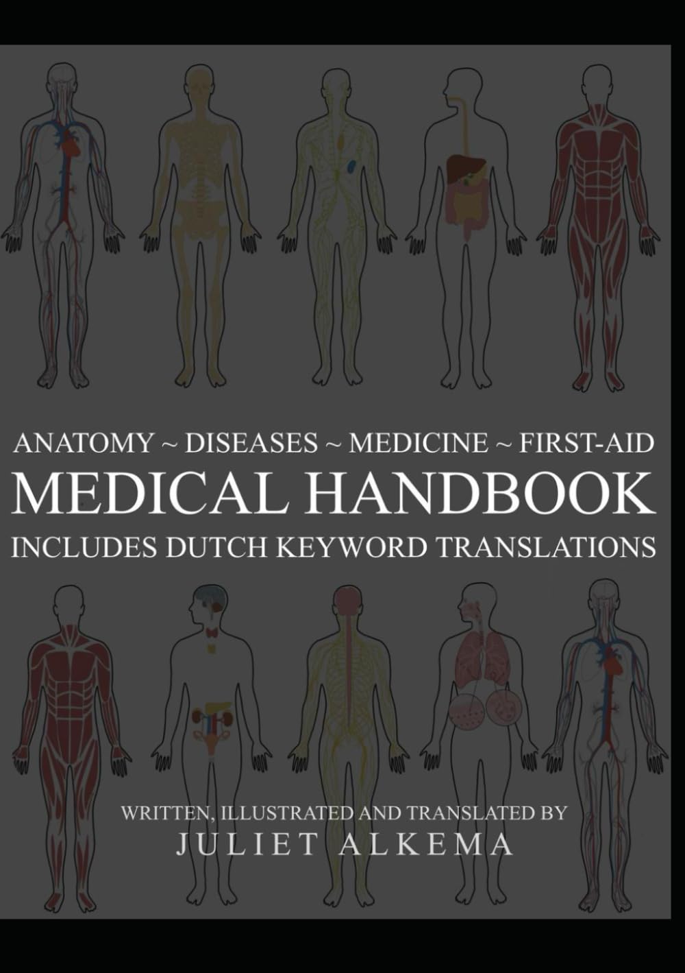 Medical Handbook: Anatomy, Diseases, Medicine, First-Aid, includes Dutch keyword translations