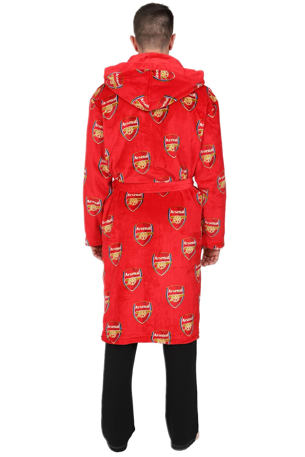 Arsenal F.C. Accappatoio ufficiale da uomo in pile con cappuccio