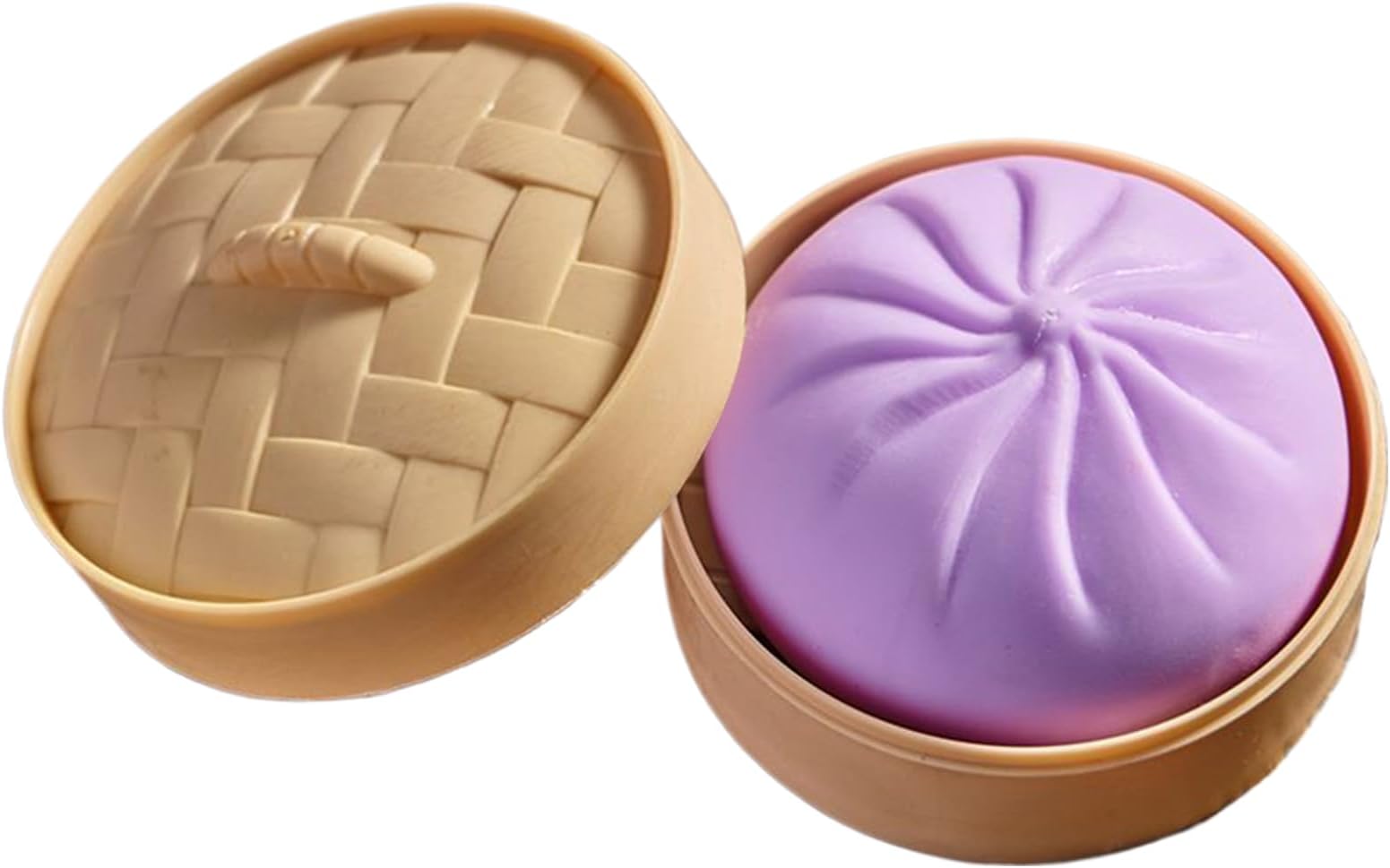 Dumpling Stress Relief Balls Bun With Steamer Squishy Dumpling Stress Toy Fidget Sensory Toy Squeeze Dough Ball
