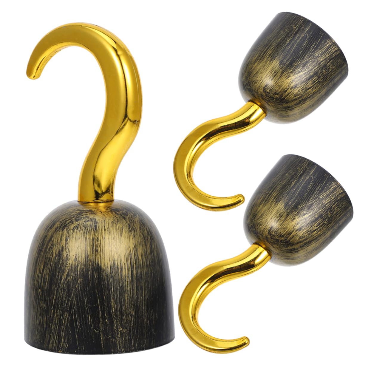 ABOOFAN Lightweight Pirate Hook Toy Set Plastic Hand Props for Halloween Costumes Decor for Themed Events