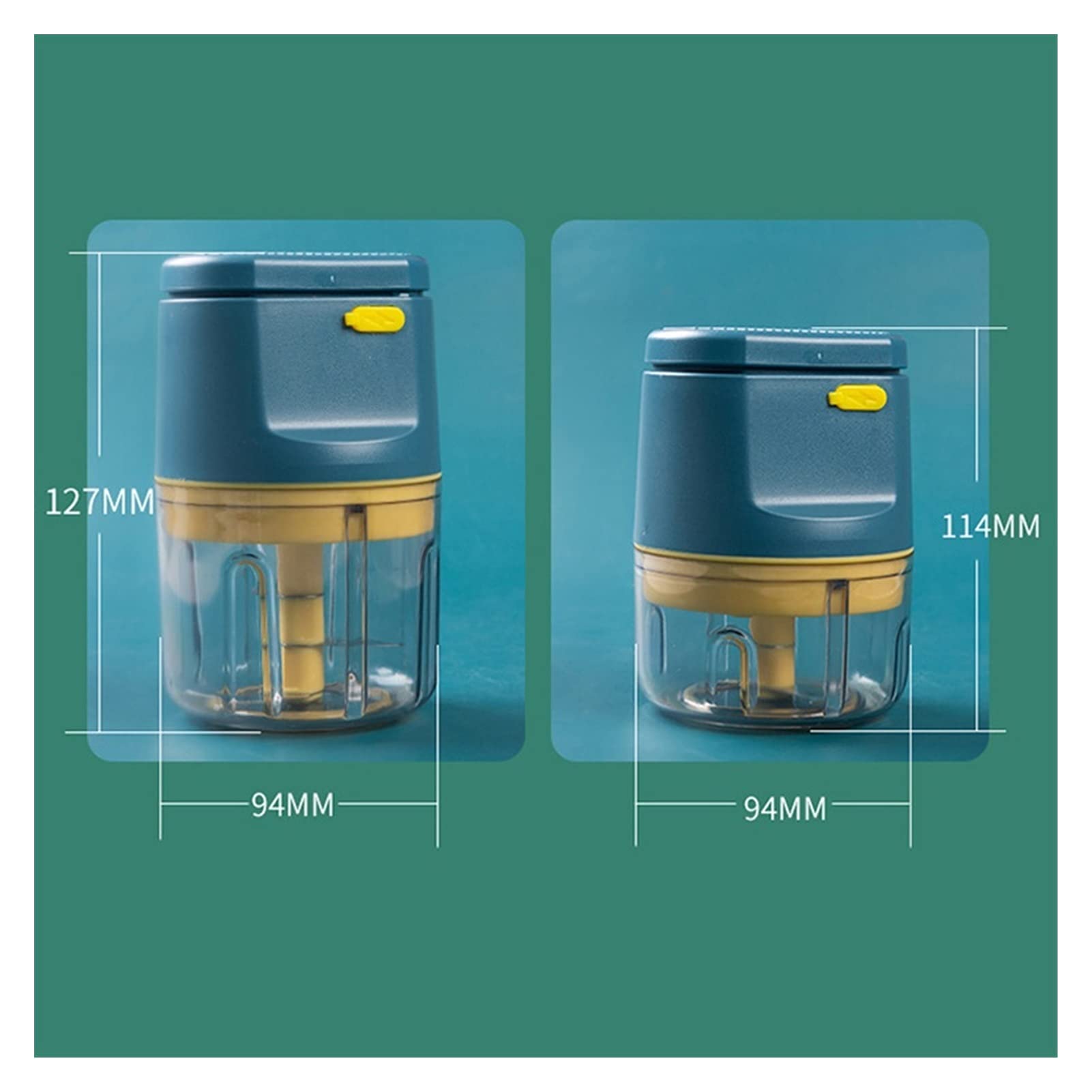 Ręczna maszynka do mięsa Elektryczny młynek do mięsa Bezprzewodowy przenośny chopper Do mięsa mielonego (Color : Blue 200ml)