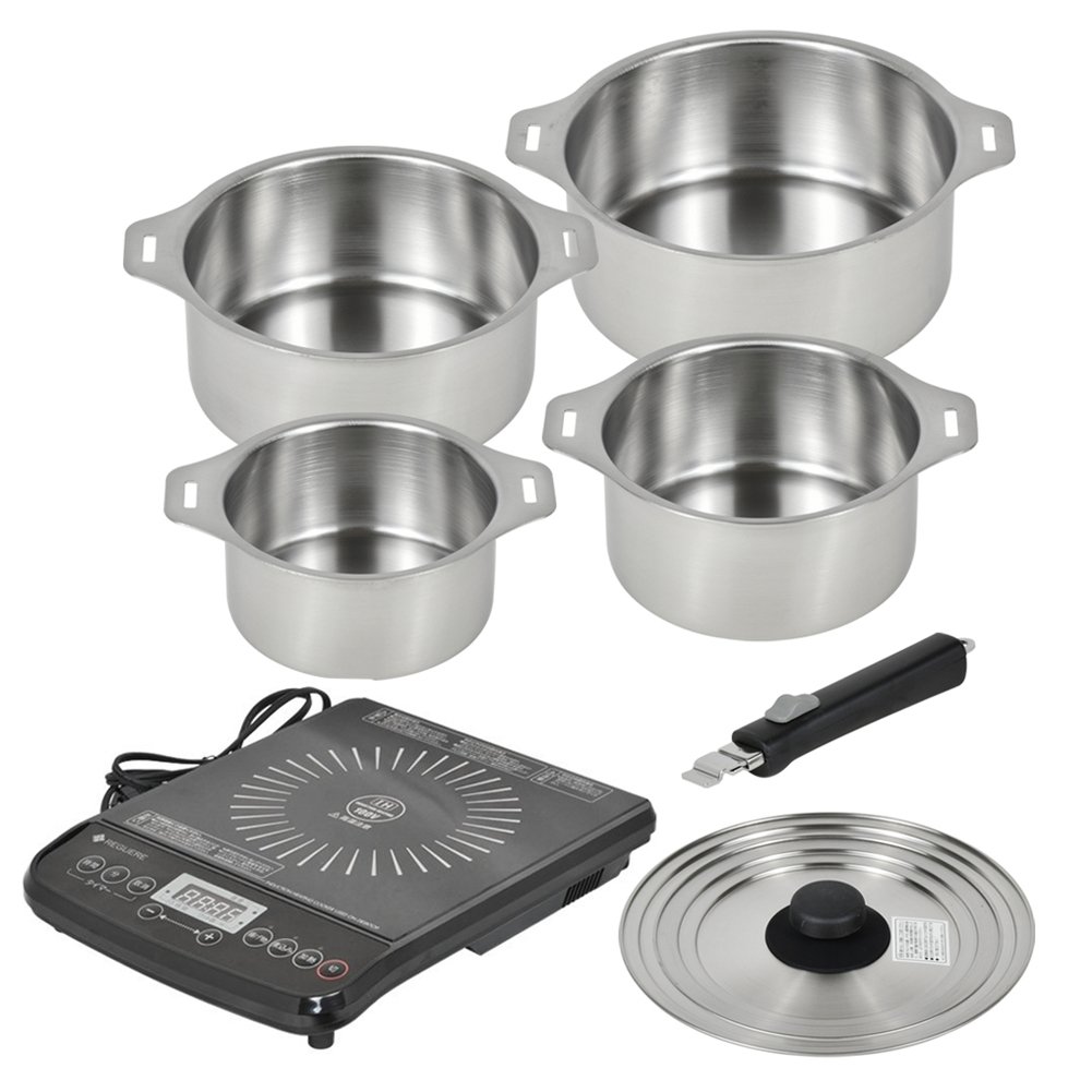 Amazon.co.jp: 和平フレイズ 鍋4点&卓上IHセット 燕三 ハンドル着脱式