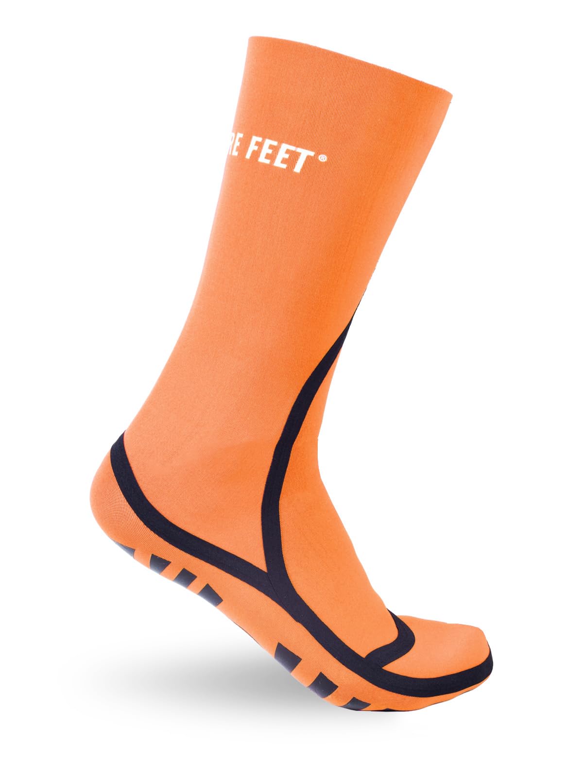 Two Bare Feet 2.5mm Neoprene Taped Wetsuit Socks โ Unisex Thermal Cold Water Swimming & Watersports Booties โ Warm, Flexible & Durable (UK, Alpha, XL, Regular, Regular, Bright Orange)