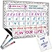 Dry Erase Calendar for Fridge | Magnetic Monthly Whiteboard Calendar for Family Activities | White Board Planner for Easy Organization | Includes Bonus Dry Erase Notepad & 3 Markers with Eraser Tips