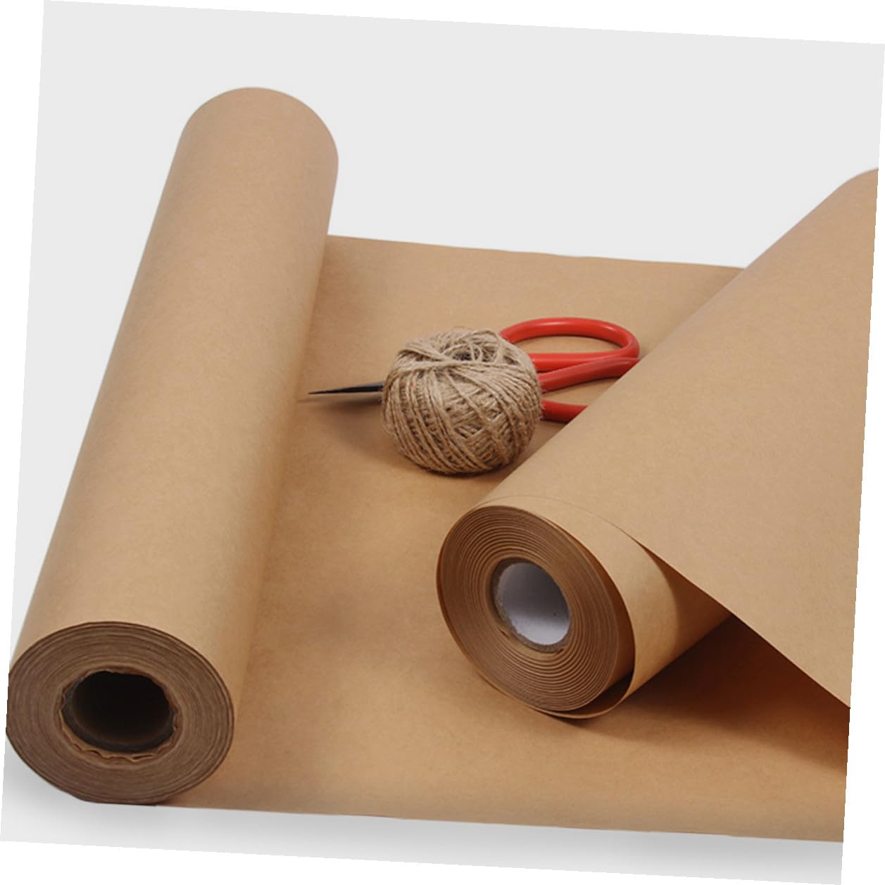 UKCOCO Papel Kraft Marrón para Manualidades y Sketching Profesional, Material de Envoltura de Pulpa de Madera, Diseño en Blanco, 1 Rollo para Origami y Flores