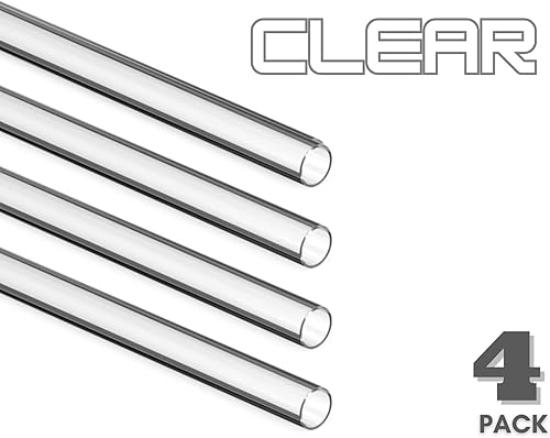 Miniatura 3 de PrimoChill Tubo rígido de acrílicoPMMA de 90 grados previamente doblado de 0.472 in de diámetro interior x 0.630 in de diámetro exterior  7.874 in x