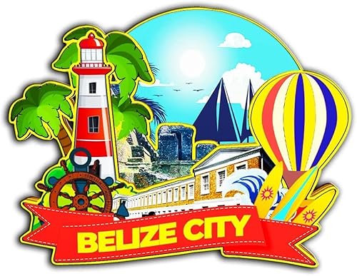 Imán de madera para nevera de la ciudad de Belice Belice, monumentos 3D, recuerdos coleccionables, decoración hecha a mano -2228