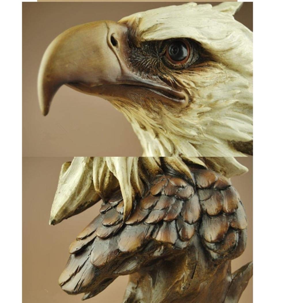 Wood Carved Eagle Heads