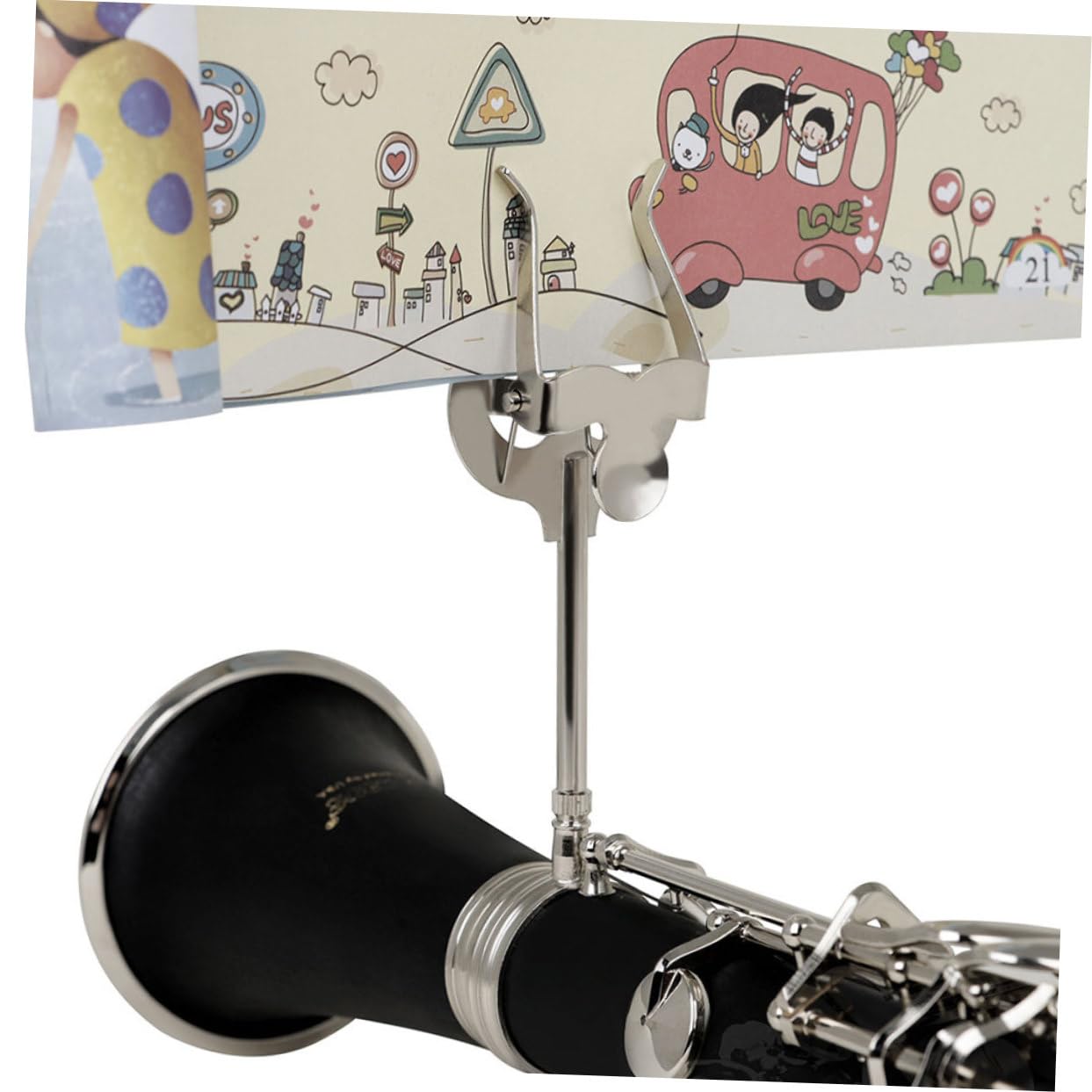 Toyvian Notenhefter für Musiknoten Klarinettenzubehör Notenklammer aus Eisen mit Starker Klemmkraft Leicht und Tragbar für Proben und Auftritte