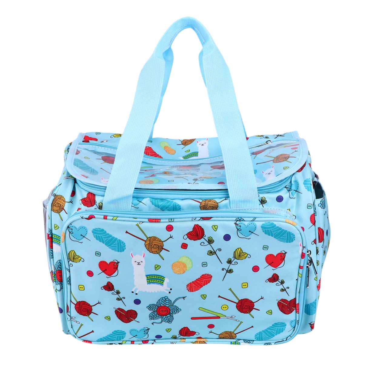 NUOBESTY Borsa Portaoggetti in Tessuto Oxford 600d Con Motivo A Sacchetto Porta-filato Di Lana Organizer Per Uncinetto E Contenitore Per Lana Da Lavorare A Maglia Borsa Con Cerniera