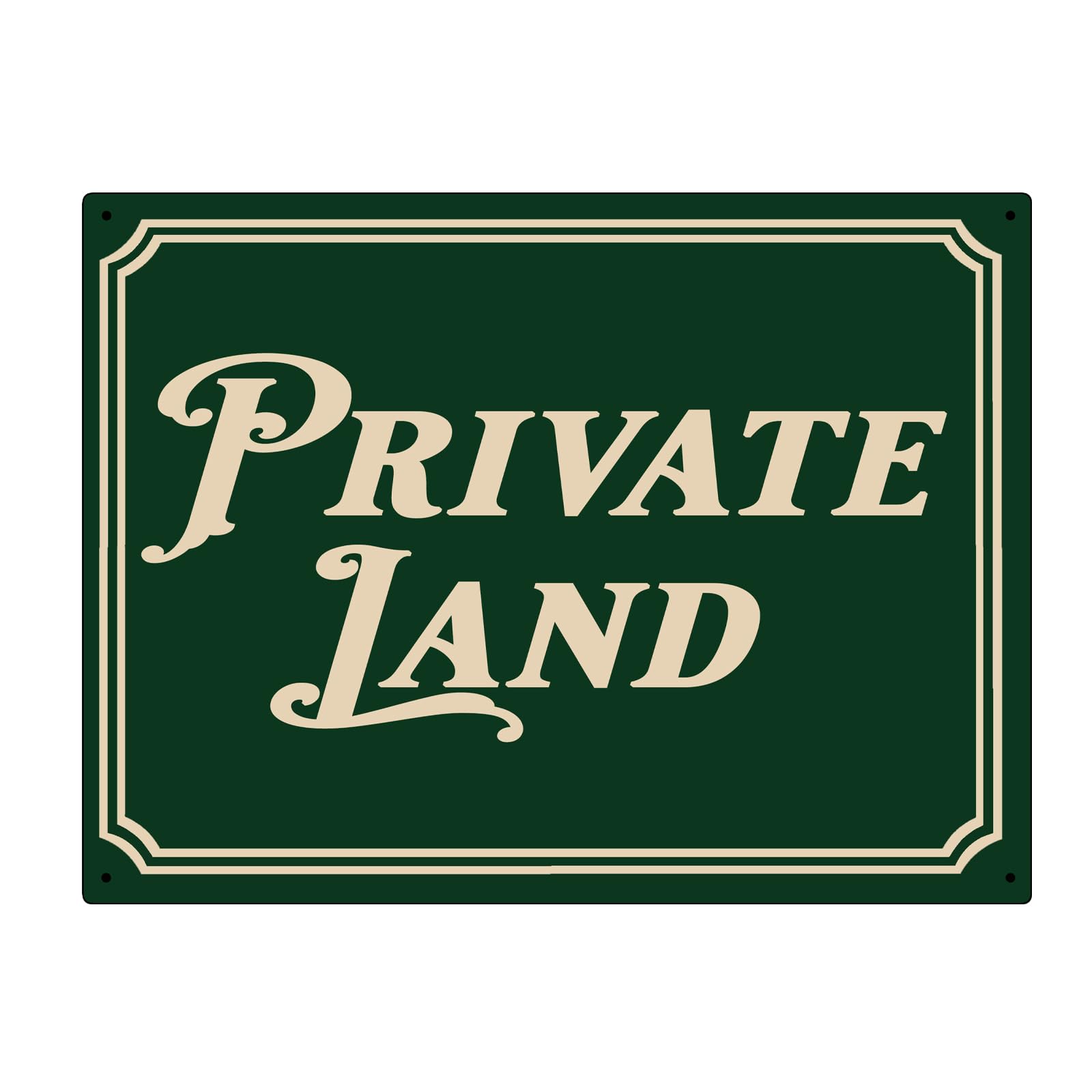 Private Land, Sign. Tough, Durable and Rust Proof Weatherproof Tin Metal Sign/Plaque (A3)