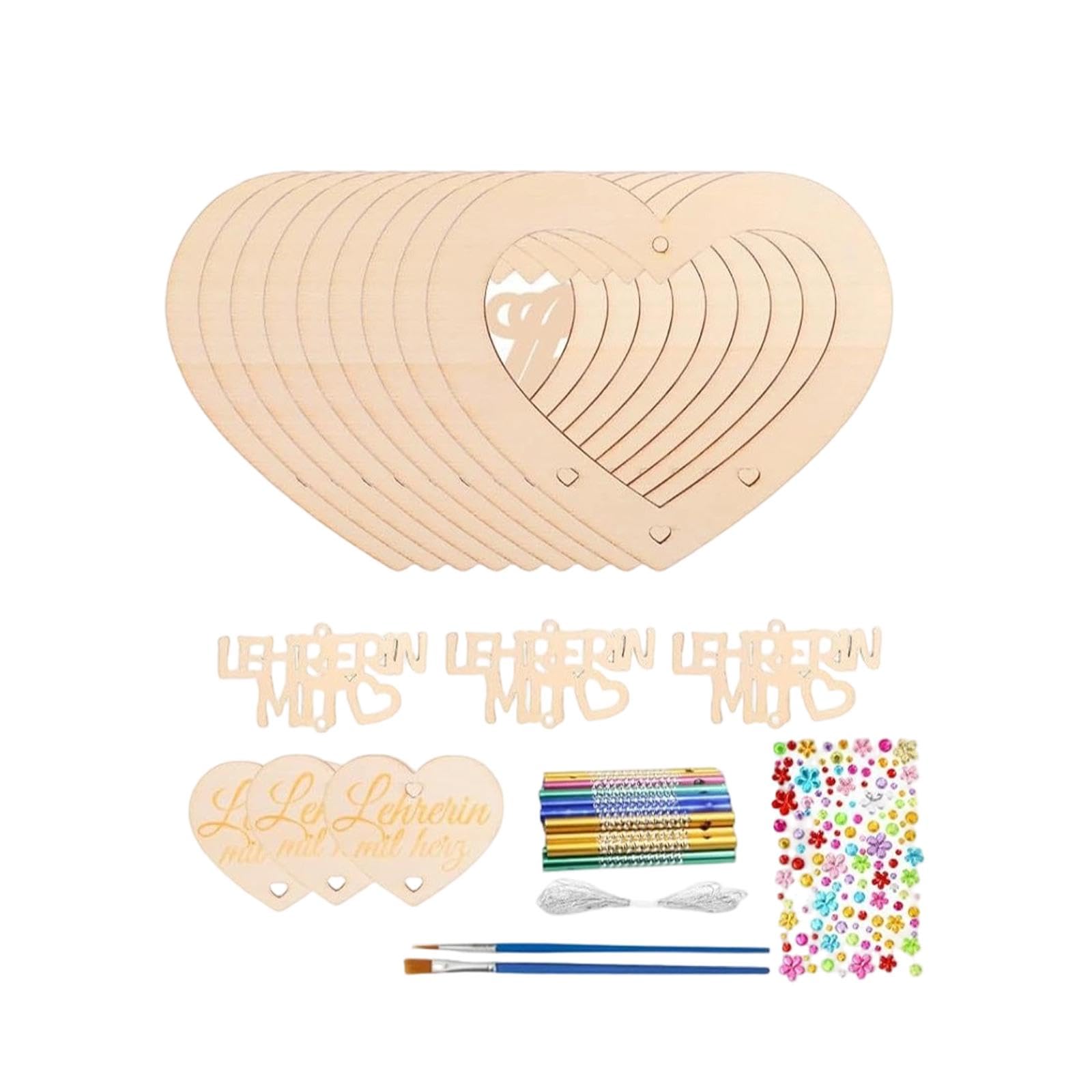 DIY Heart Wind Chimes with Brush Wooden Plaque for Yard Indoor Outdoor Patio Style A|Home & Garden|Yard, Garden & Outdoor Living|Garden Décor|Wind Chimes-image-37