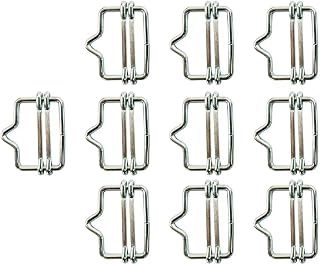 Electric Fence Poly Tape Splicer, Polytape Buckle, Polytape Splicer, Fencing Polytape Connectors (10 Pack), Silver