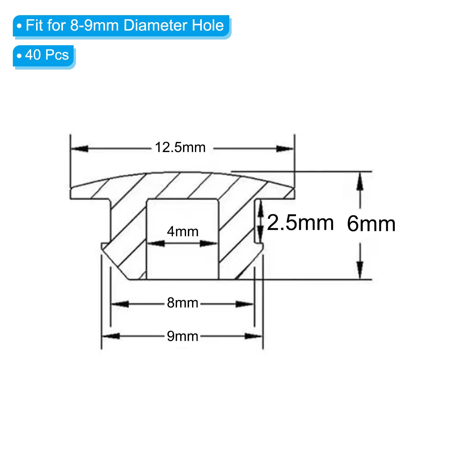 PATIKIL 8mm Diameter Silicone Round Snap - Image 2