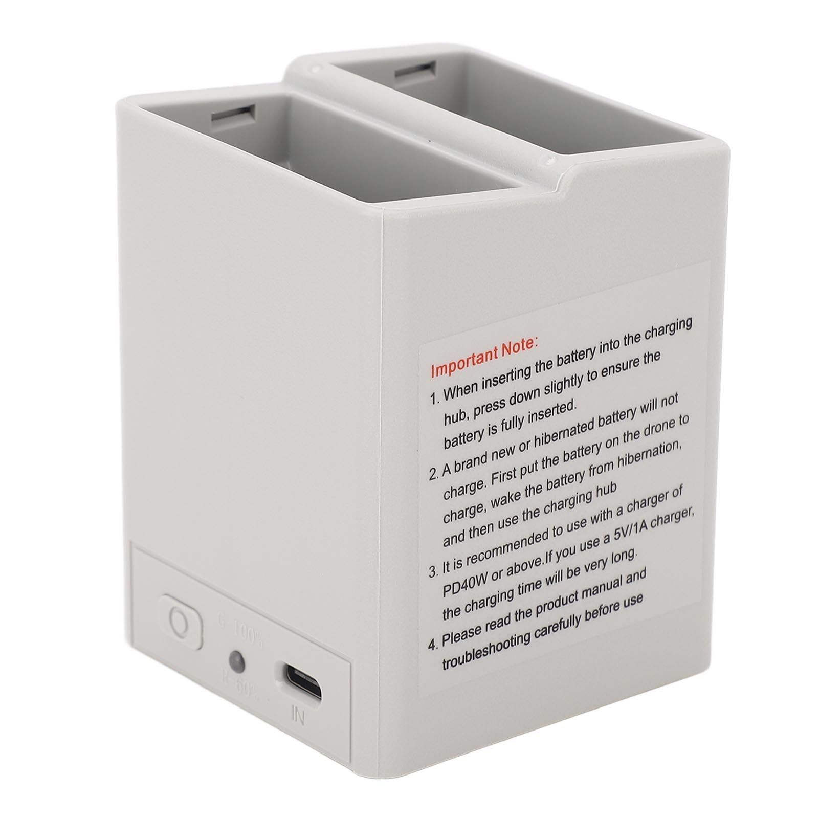 Drone Battery Charging Hub for Mini 3 Pro | Hub di ricarica rapida, caricatore USB, supporto per doppia batteria, indicatore del livello della batteria, design portatile