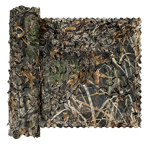 Sitong Bulk Roll Camo Netting For Hunting Military Decoration Sunshade, Tree Camo Bionic+Grass, 1.5Mx2.5M(4.9ftx8.2ft)