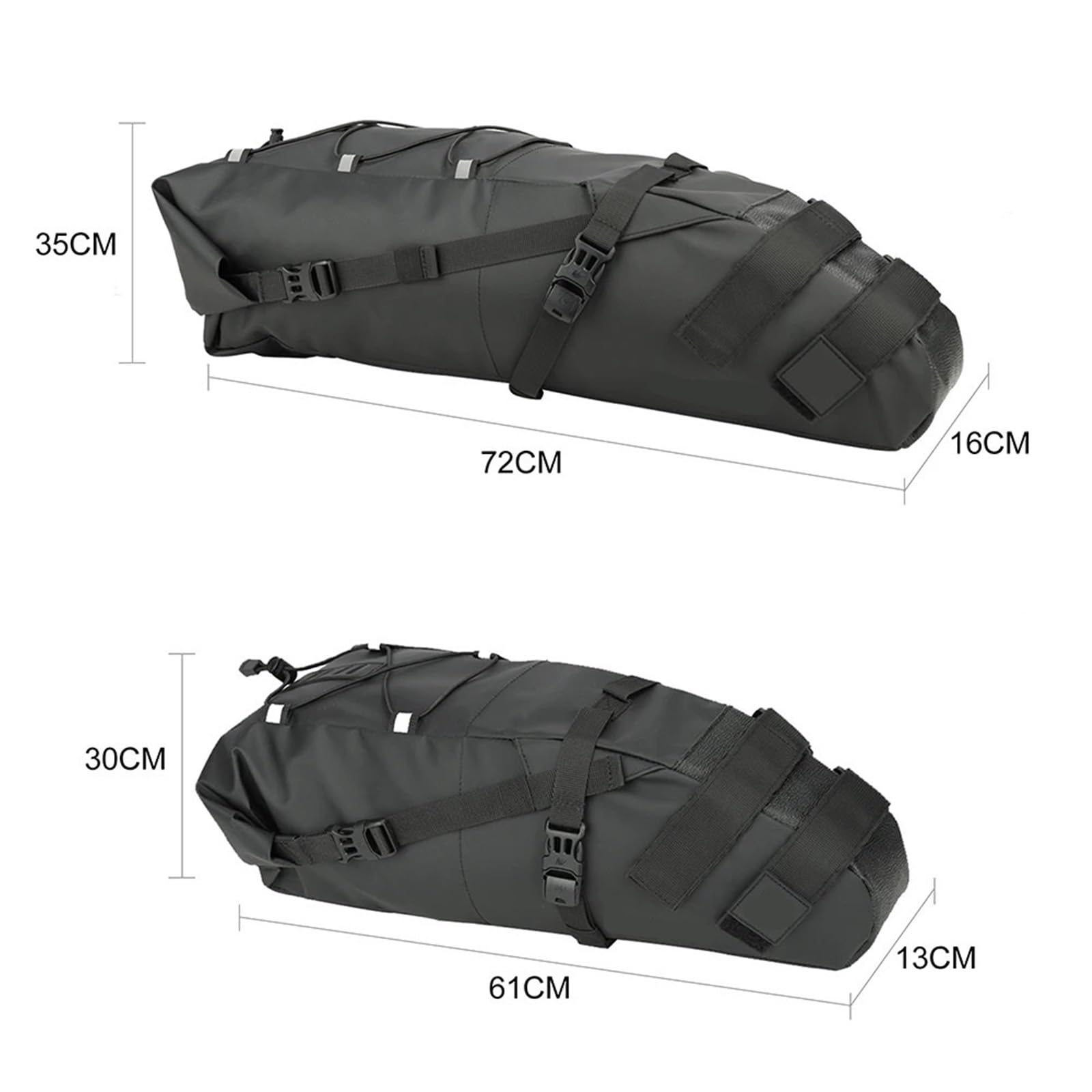 Genérico Bolsa For Sillín De Bicicleta, Bolsa Plegable De Gran Capacidad For Almacenamiento Trasero De Ciclismo For Ciclismo De Carretera MTB