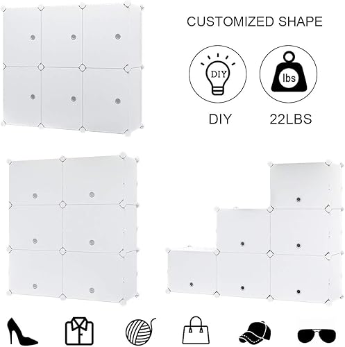 Miniatura 8 de KOUSI Organizador portátil para zapatos, 24 pares, estante de torre, soporte de gabinete de almacenamiento expandible para tacones, botas,