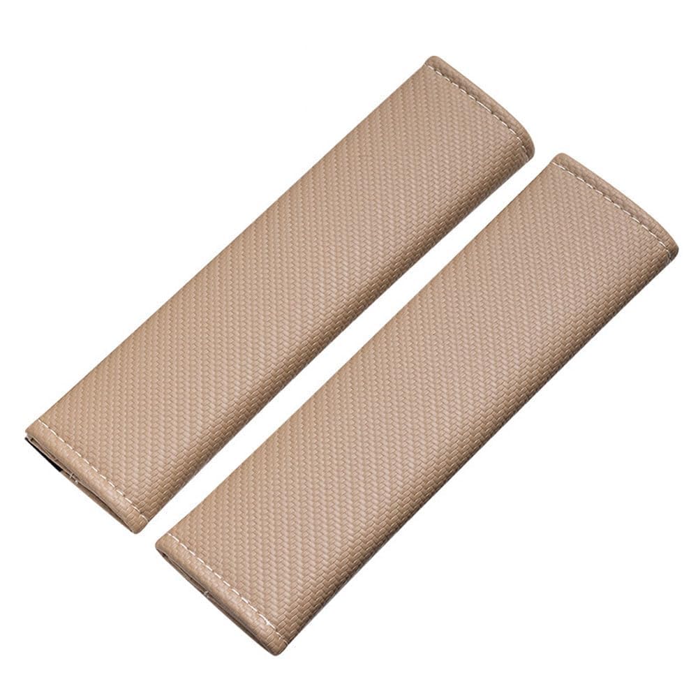Car Seat Belt Pads for Toyota Aygo X AB70 / Aygo 5-Door / Aygo 3-Door, Car Seat Belt Pads, Safety Shoulder Strap Protective Cover, C-Beige, Pack of 2