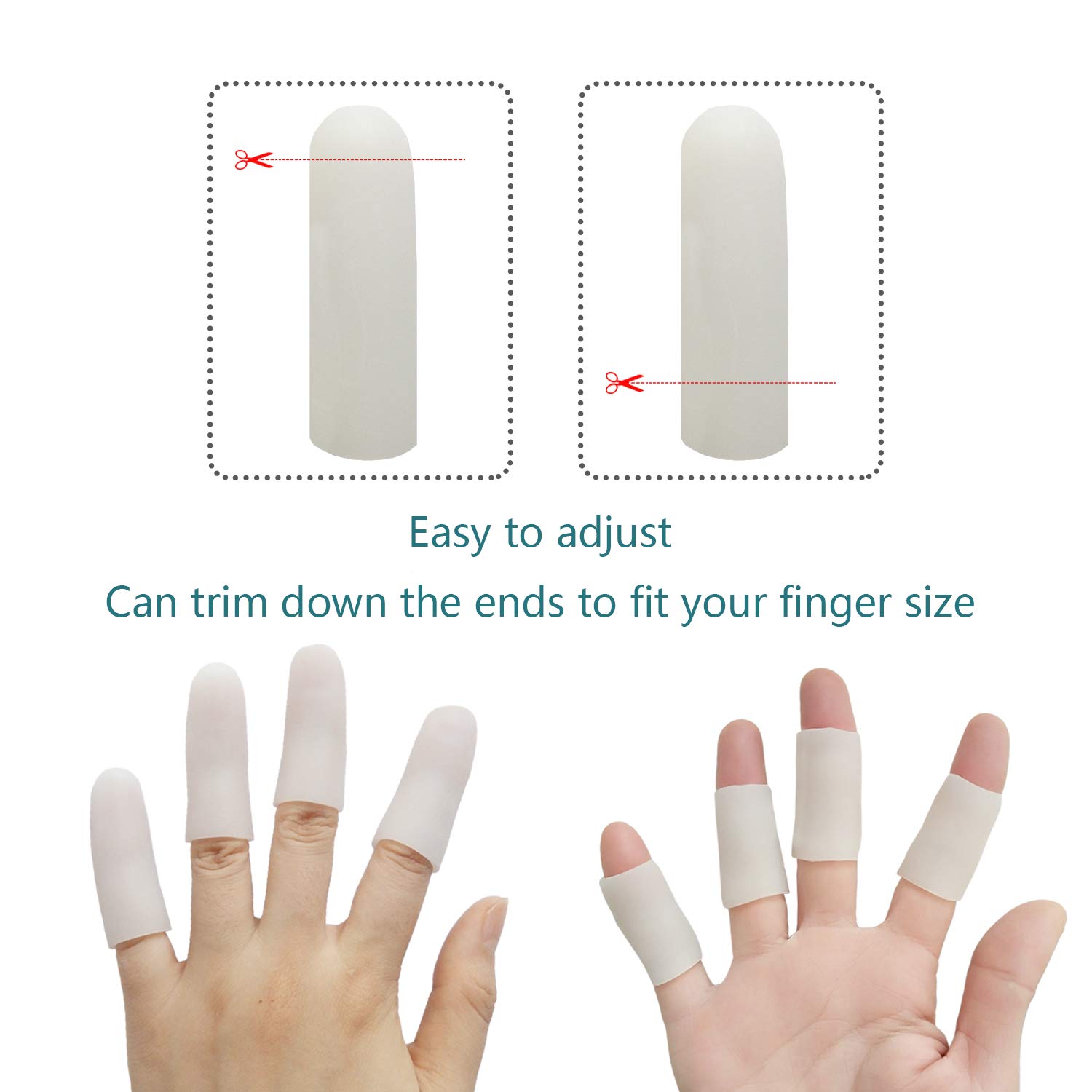 JreryKEY Finger Protectors Finger Caps Silicone Fingertips Protection