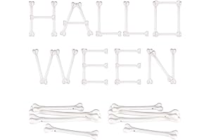 36 Pieces Halloween Bones White Plastic Bone Fake Bones Toy Mini Skeleton...