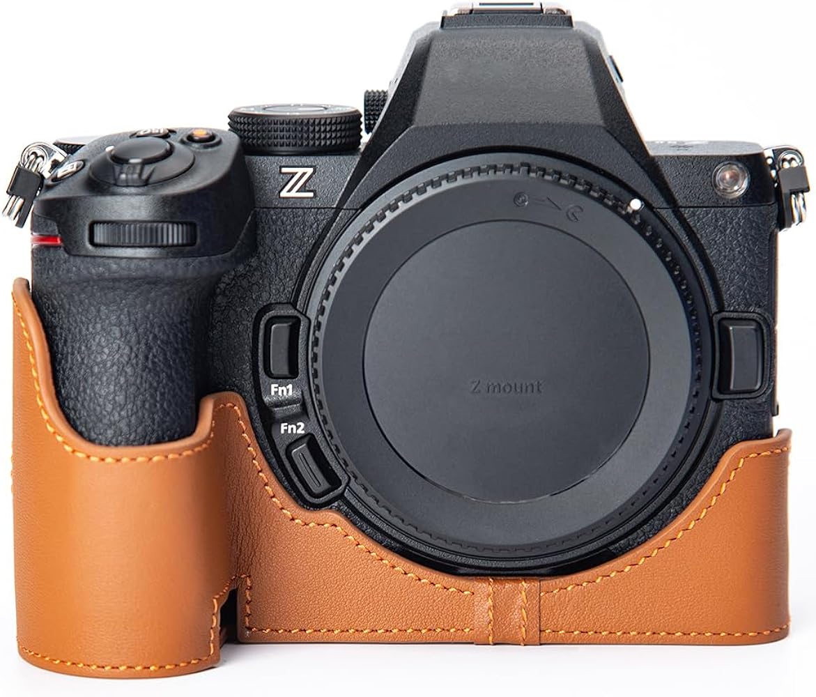 Amazon.co.jp: Nikon Z5II 専用手作りの本革カメラ保護ケース レトロな