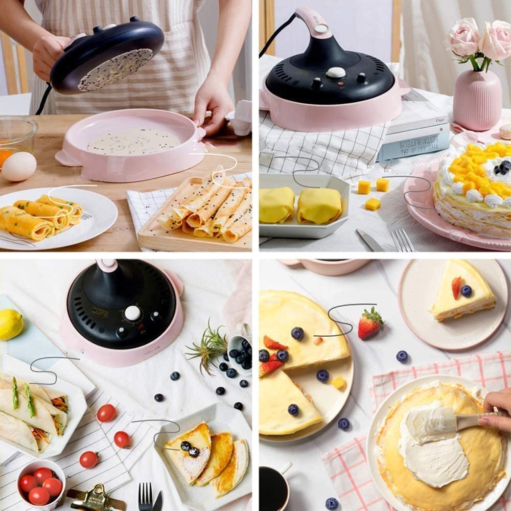 9 Pollici Pentola per Pancake elettrica Antiaderente Portatile con Controllo Automatico della Temperatura per la Preparazione di budini, Pancake, Pancetta, Utensili da Cucina