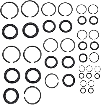 Pneumatic Wrench Socket Retainer For Ring Sets with O for For Ring 5 Pieces for 3/8 1/2 3/4 1 Pneumatic Standard Socket Tools (1/2)
