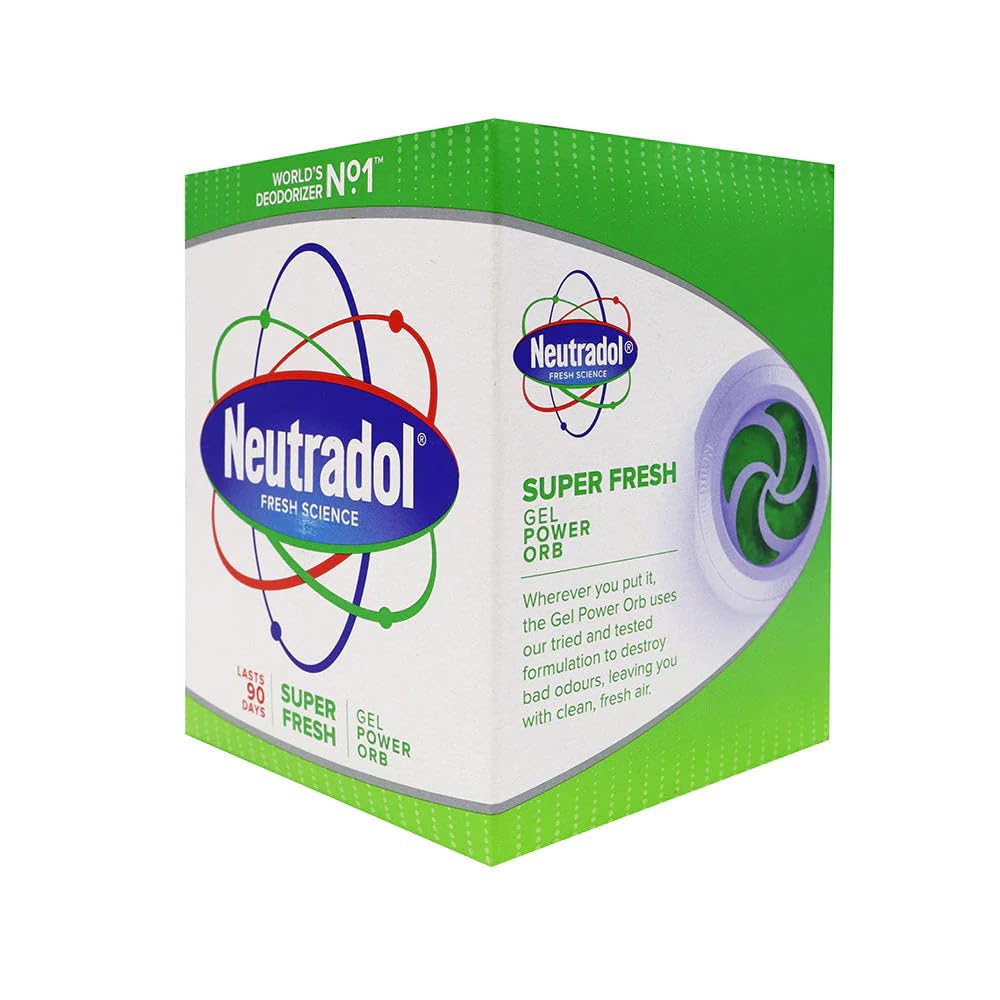 Neutradol Gel Odour Destroyer Super Fresh (6 pezzi) – Deodorante per ambienti per la casa – efficace eliminatore di odori e neutralizzatore – rimozione degli odori di muffa – con magnete Cheeroo
