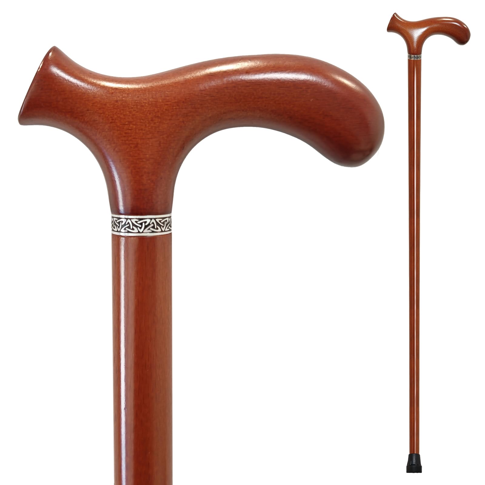 Walking Stick with 4 Height - Handmade Wooden Walking Sticks for Men & Women, Ergonomic Gents Derby Wood Sticks Cool -Stylish Gents Wooden Walking Cane