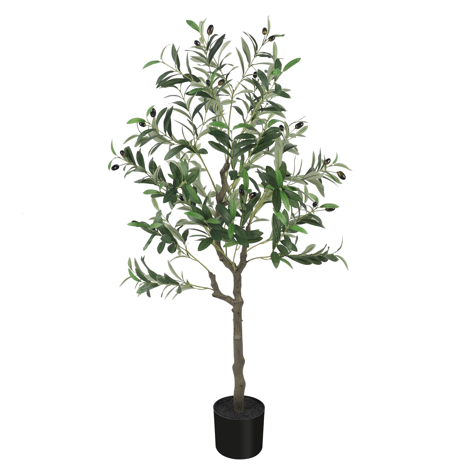 YOLEO Olivenbaum Künstlich 120cm kunstpflanze Künstliche Pflanzen groß Künstlicher Olivenbaum Kunstbaum wie echt für Wohnzimmer Schlafzimmer Büro Deko (Typ 2)