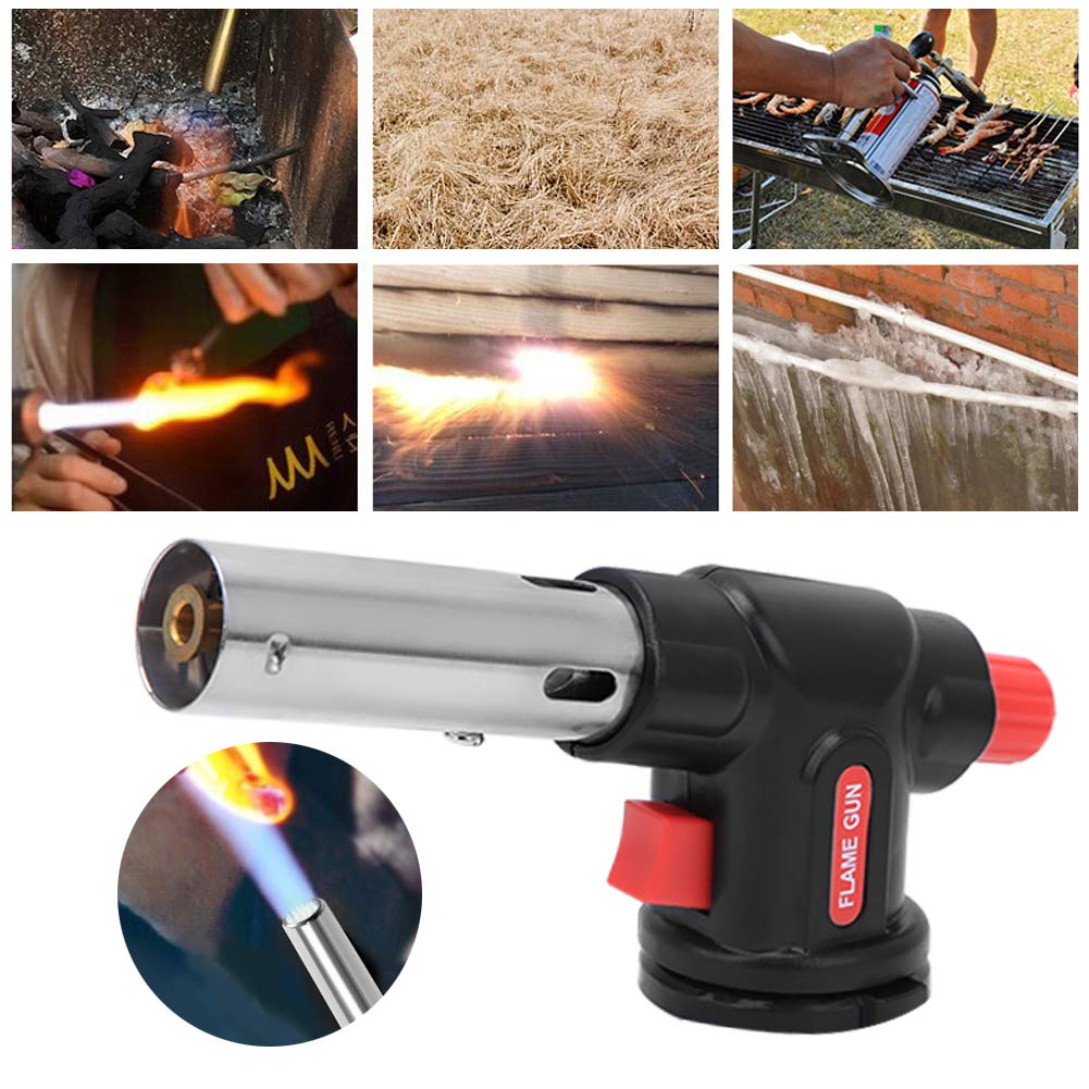 Cannello a Gas, Fiamma Ossidrica Portatile Cannello Da Cucina Con Fiamma Regolabile, Torcia a Fiamma Di Gas Pistola a Fiamma Torcia Cucina Bruciatori Da Cucina Cannello per Saldatura, Barbecue, Cucina