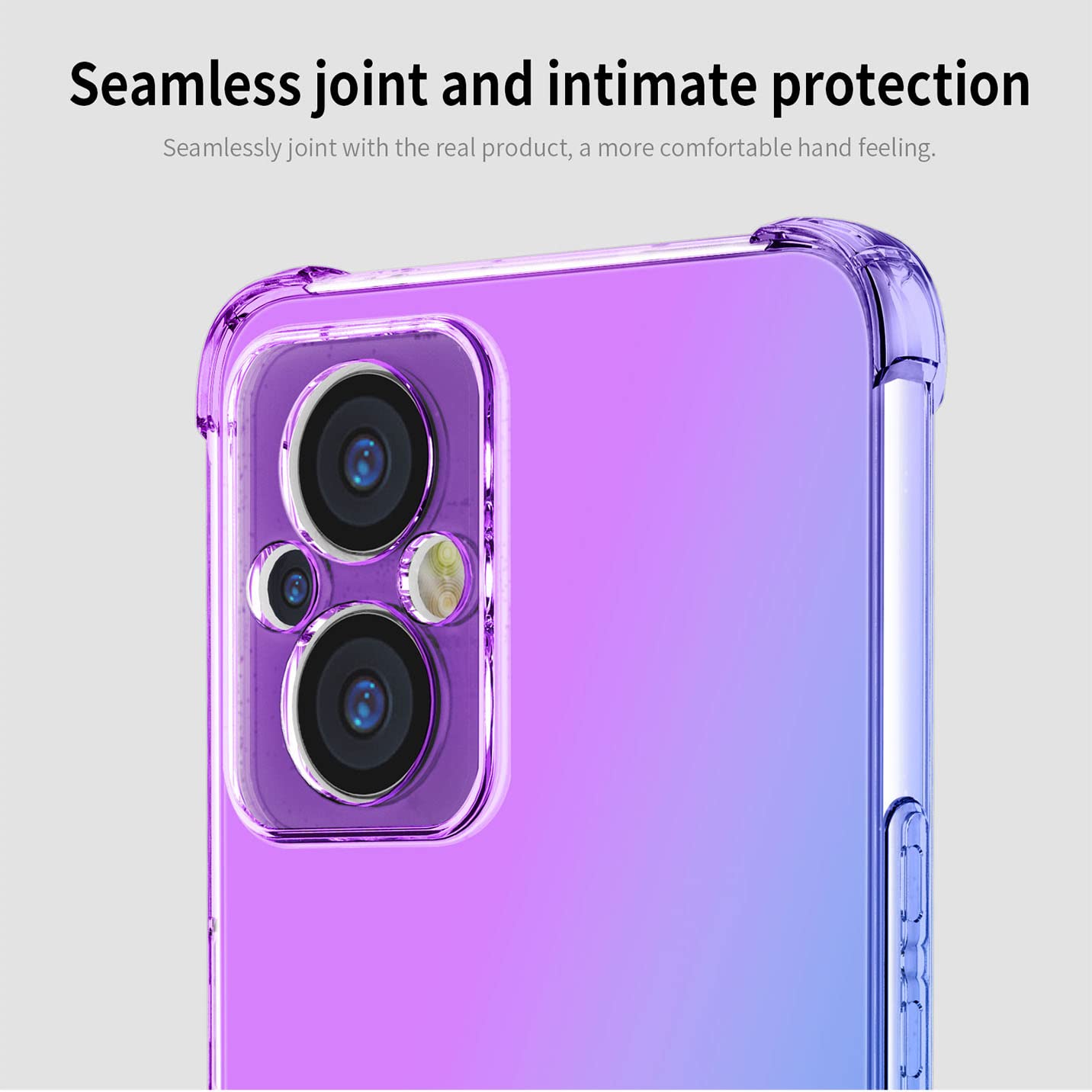BORYA Silicone Cover per OPPO Reno8 Pro 5G (Reno 8 Pro 5G), Morbida Setoso Tocco Ultra Sottile Antiurto Custodia, Elegante Antigraffio Premio TPU Caso con Fodera Microfibra. Viola