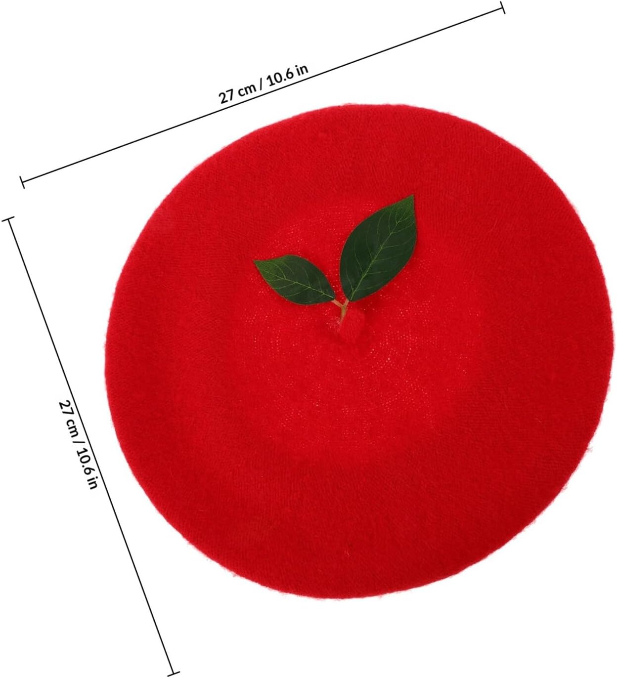 Strawberry Beret Hat Women’s Beanie Cap Red Knitted Party Beret Decorative Berry-Themed Performing Hat for Female Artists