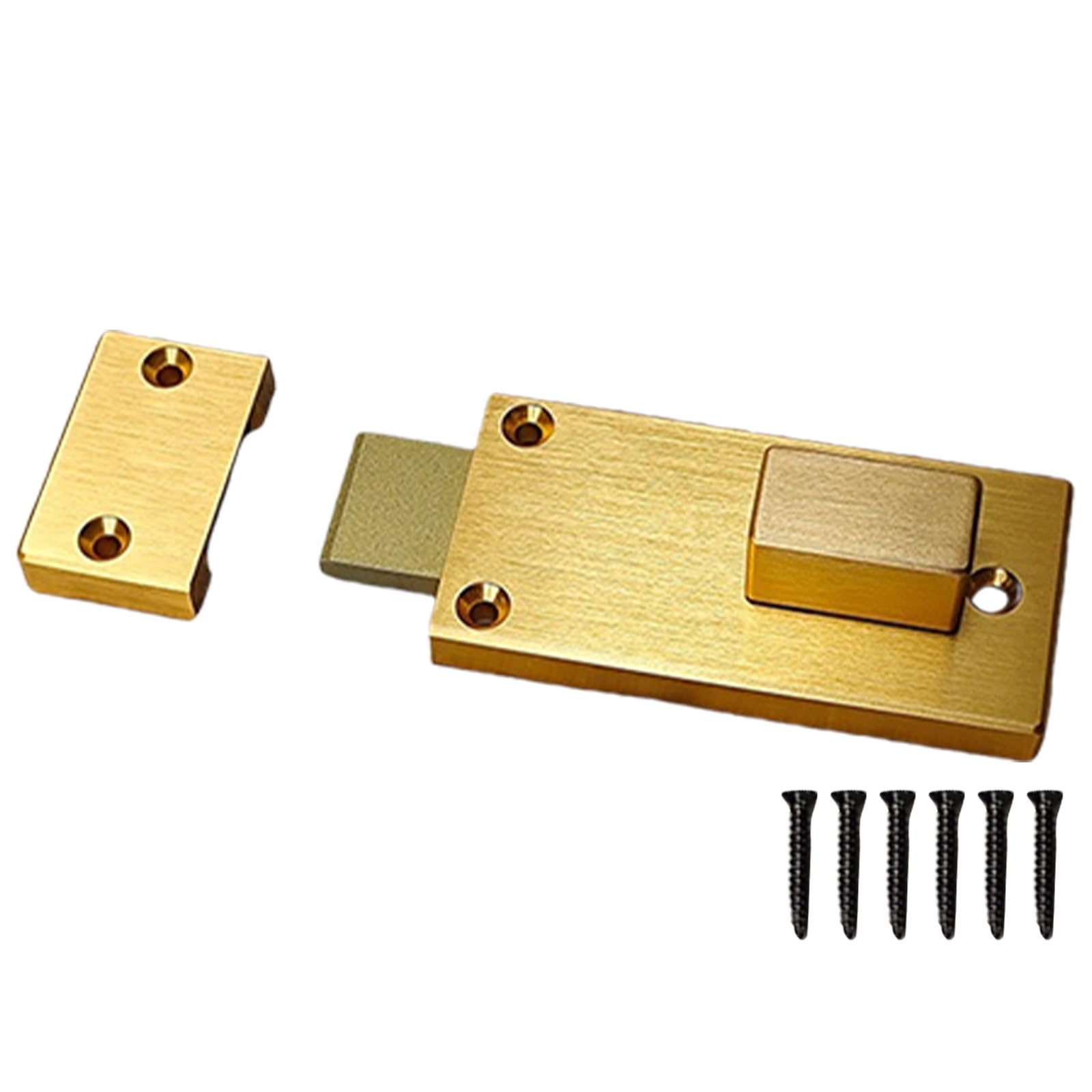 Tertioi Blush Gold Wood Aluminum Door Bolt Adjustable Slide Easy Install Latch Square Latch For Security Of Various Thickness