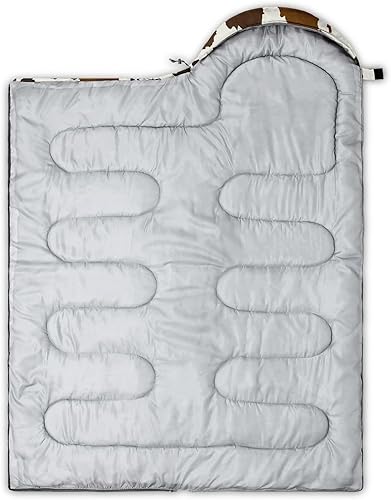 Miniatura 8 de CVHOUSE Saco de dormir para camping, 3 estaciones, clima cálido y fresco, ligero, saco de dormir impermeable para adultos y niños, viajes y al aire