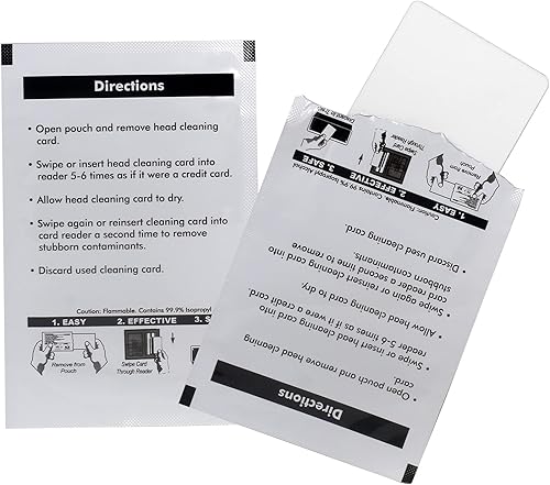 Miniatura 9 de Tarjetas de limpieza CR80, limpiador de lector de tarjetas de doble cara, tarjetas de limpieza de terminales de deslizamiento POS (10 unidades)