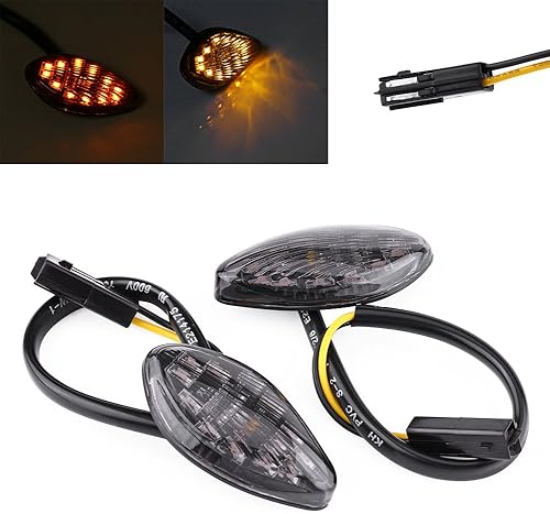 Miniatura 3 de Kit de 2 luces LED intermitentes para motocicleta, con forma de ojo, color ámbar, para Honda Grom 2014-2016