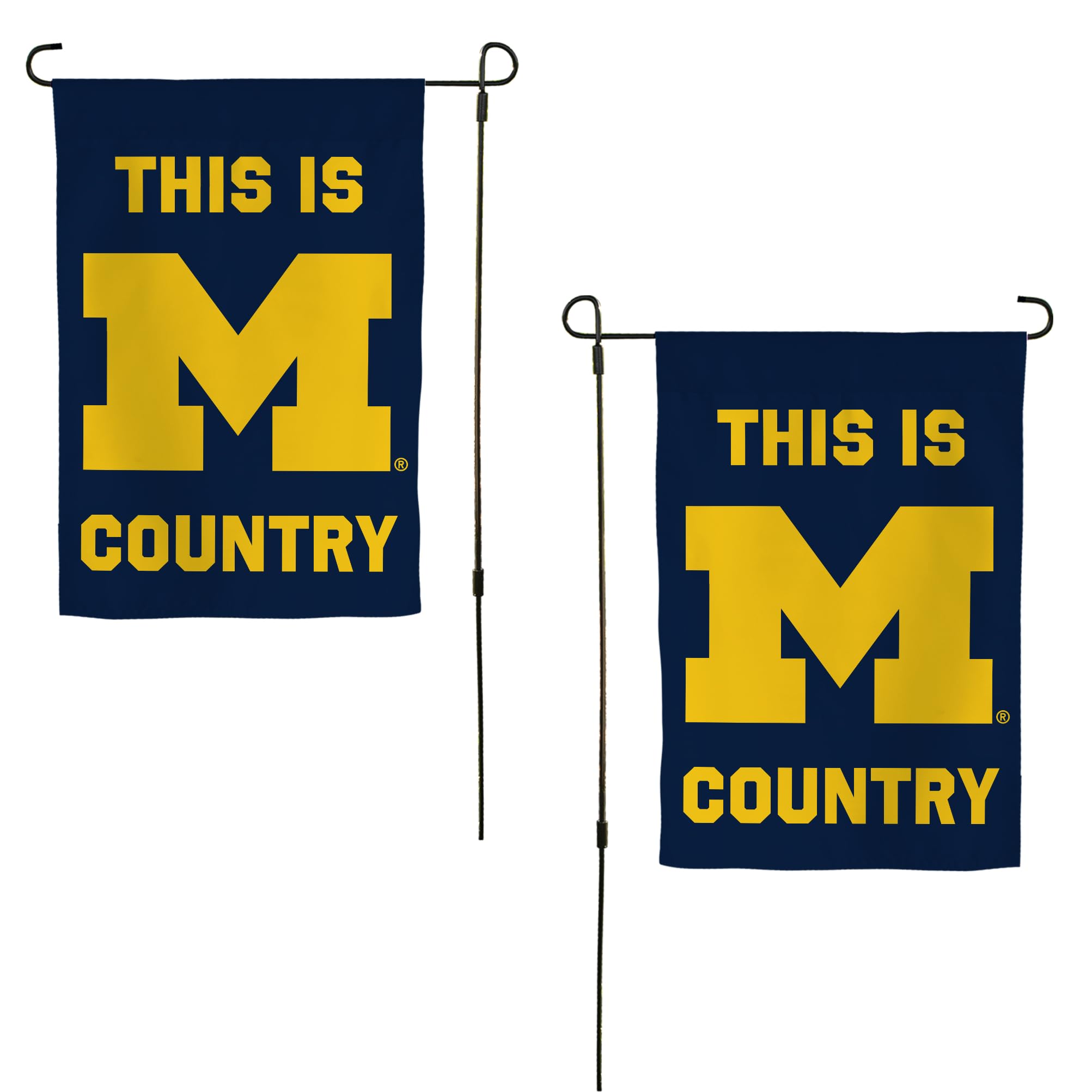 University Of Michigan Gartenflagge – Doppelseitig, 100% Polyester, Offiziell Lizenziert