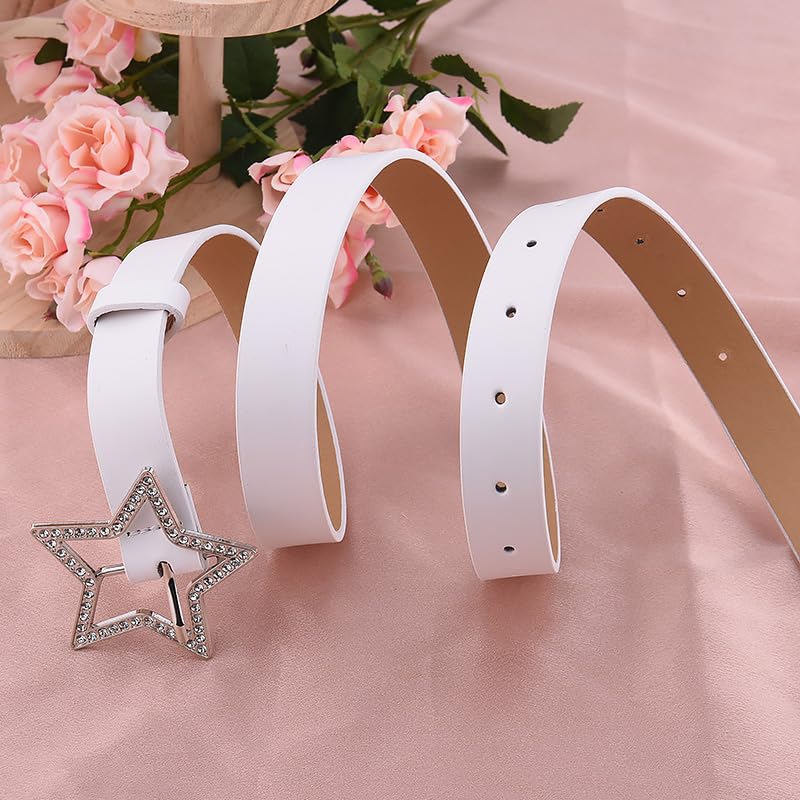 Retro Bling Star Y2k Accessories for Women Cowgirl Western Belt for Skirts Jeans Sparkly Glitter Star Belts Y2k Grunge Belt for Women Gothic Pu Belts for Jeans Pants Gen Z Fashion4