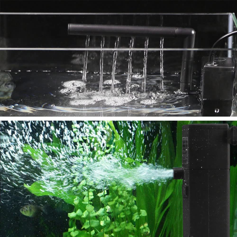 flintronic Filtro per Acquario, 300L/H Filtro Interno per Acquario per 60L Piccoli Acquari, Acquari Freddi o Tropicali, Acquario per Tartarughe