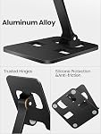 Anifrim Support de téléphone pour bureau, support de téléphone portable double pliable, support portable portable entièrement réglable pour iPhone 17 16 15 14 13 12 11 Pro Max Plus Air, Galaxy S25 S24 (Noir)