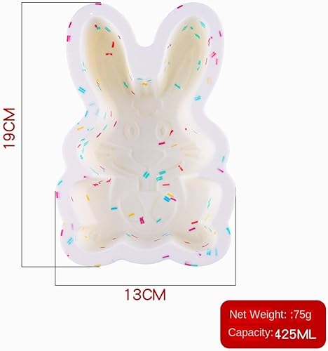 Miniatura 6 de Moldes de silicona para conejito de Pascua, moldes de chocolate de Pascua, moldes de chocolate de conejo de Pascua, moldes de silicona grandes para